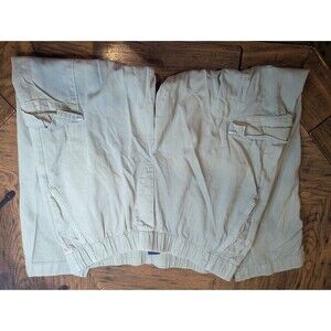 Gap Cargo Pants Mens Large Green Cotton Regular Fit Straight Leg Pockets
